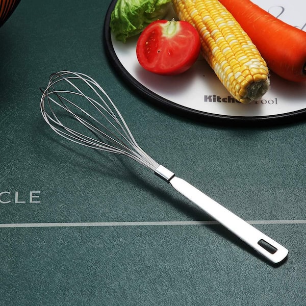 Stainless Steel Balloon Whisk for Cooking, Baking, Blending, Whisking, Beating and Stirring, Silver (1-Pack)