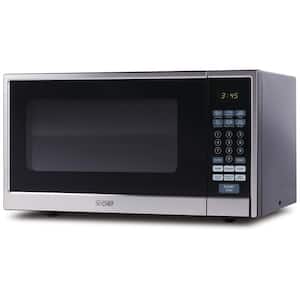 1.1 cu. ft. Countertop Microwave Stainless and Black