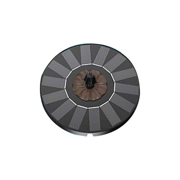 Phewnyzo Solar Fountain 1 in. High 6.5 in. Dia. Coffee Flower Plastic Solar Water Fountain with Anti-Clogging and 7-Nozzles