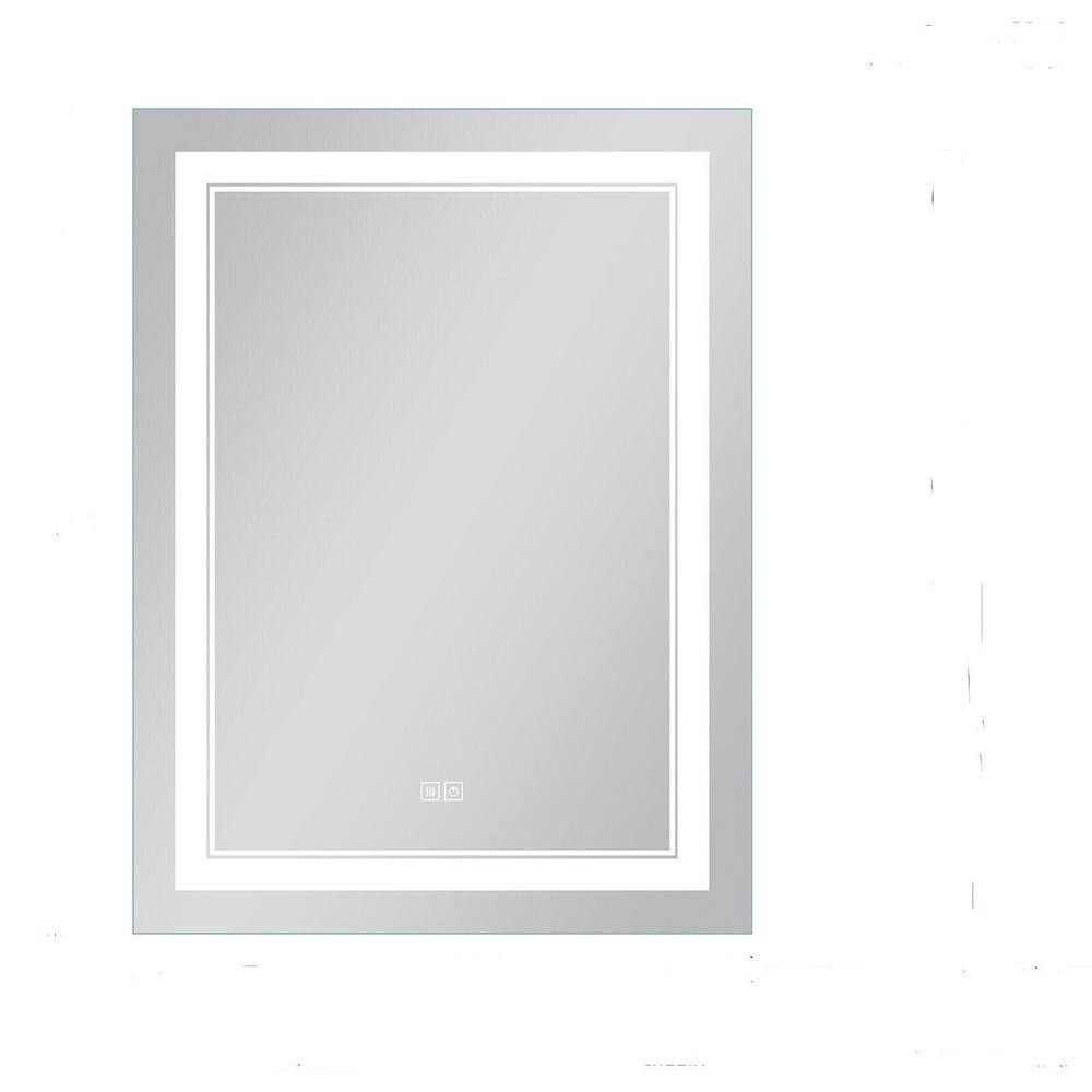 20 in. W x 28 in. H Large Rectangular Frameless Anti-Fog Wall Bathroom Vani