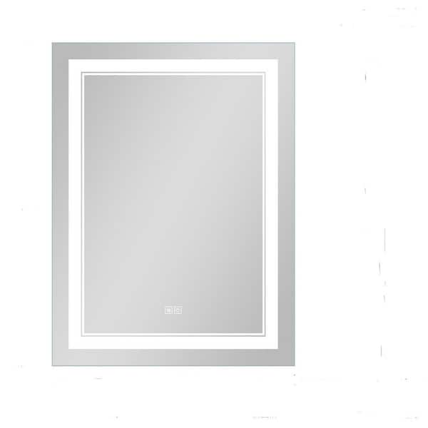Unbranded 32 in. W x 40 in. H Large Rectangular Frameless Anti-Fog Wall Bathroom Vanity Mirror
