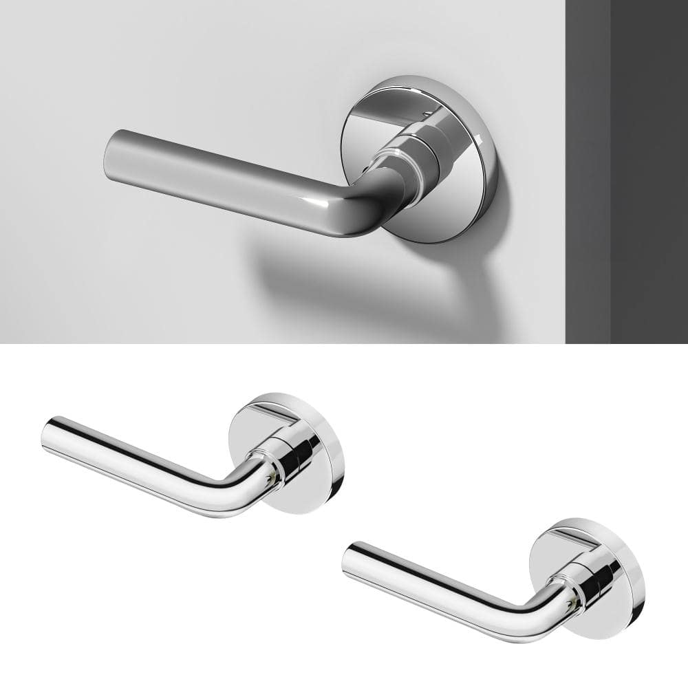 Arc Metal Chrome Dummy Door Handle with Round Rosette 2-Pack price history on PriceWatchPro