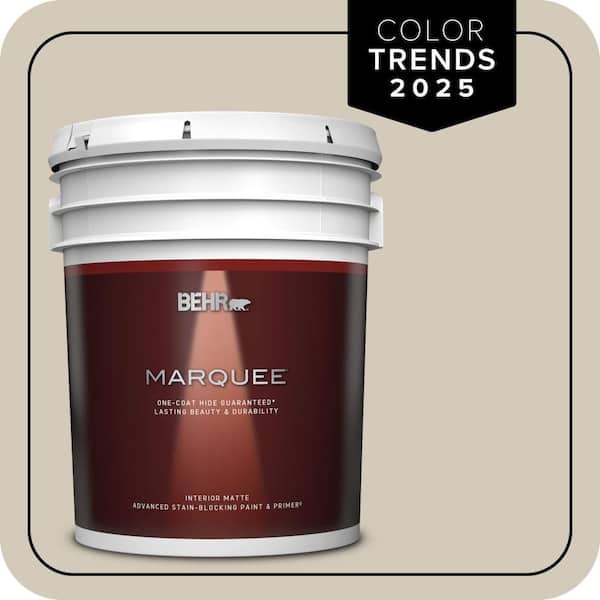 BEHR MARQUEE 5 gal. Designer Collection #DC-010 Even Better Beige Matte Interior Paint & Primer