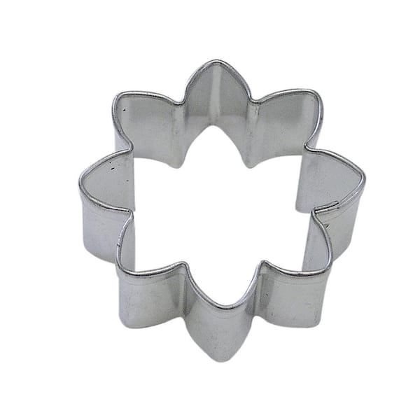 CybrTrayd 12-Piece 2.25 in. Daisy Tinplated Steel Cookie Cutter & Recipe