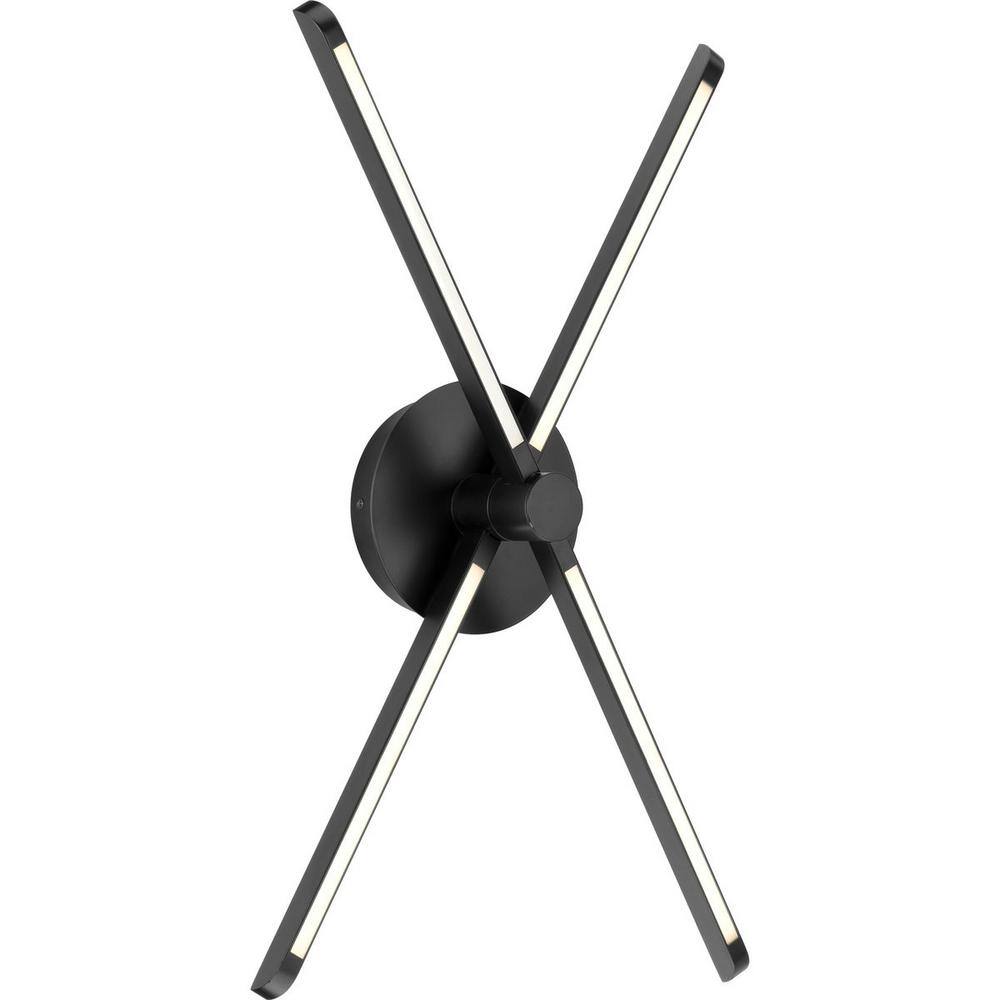 Pivot Matte Black 25" LED Flush Mount Ceiling Light