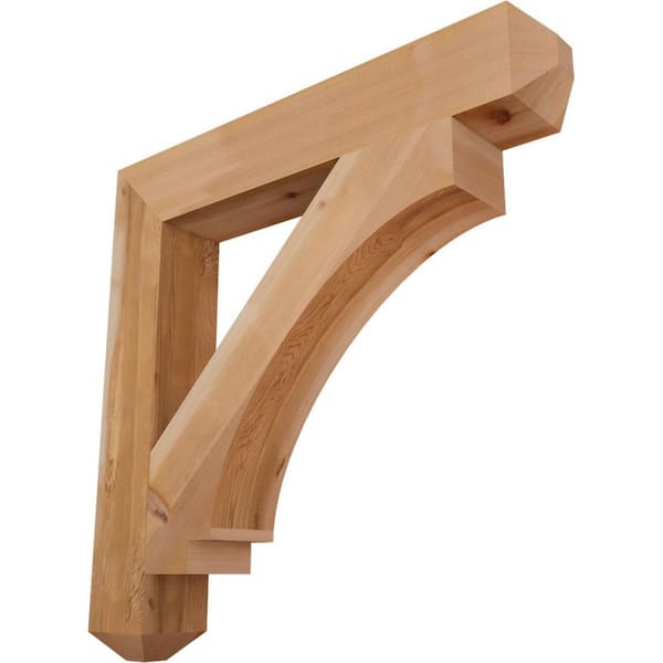 Ekena Millwork 5.5 in. x 38 in. x 38 in. Western Red Cedar Imperial Craftsman Smooth Bracket