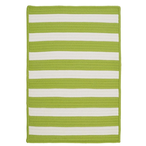 Home Decorators Collection Baxter Lime  Doormat 2 ft. x 3 ft. Square Braided Indoor/Outdoor Patio Area Rug