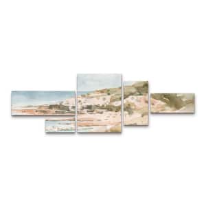 Emma Caroline Neutral Seaside II 5-Piece Panel Set Unframed Photography Wall Art 24 in. x 72 in