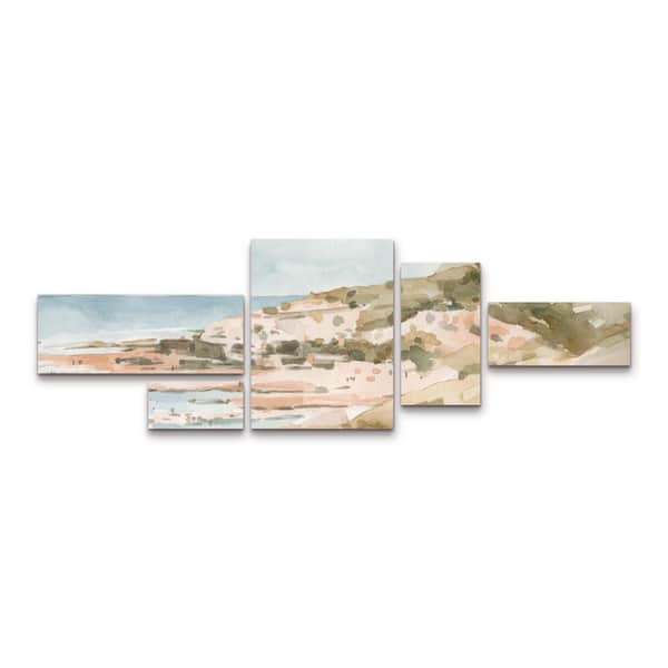Trademark Fine Art Emma Caroline Neutral Seaside II 5-Piece Panel Set Unframed Photography Wall Art 24 in. x 72 in