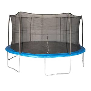 15 ft. Outdoor Trampoline and Safety Net Enclosure Kit, Blue