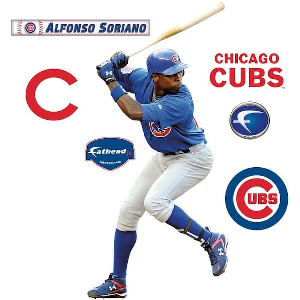 Fathead 18 in. x 38 in. Alfonso Soriano Chicago Cubs Wall Decal