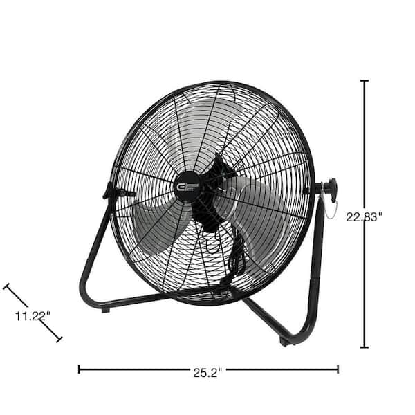 20 in. 3-Speed High Velocity Floor Fan