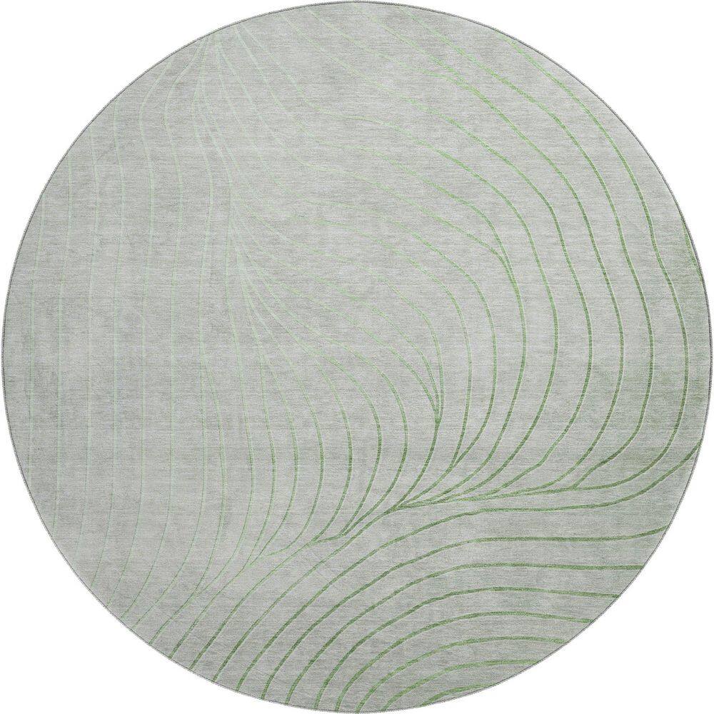 Mayfield Premium Machine Washable Abstract AMF2107 Aloe 8 ft. x 8 ft. Round Rug price history on PriceWatchPro