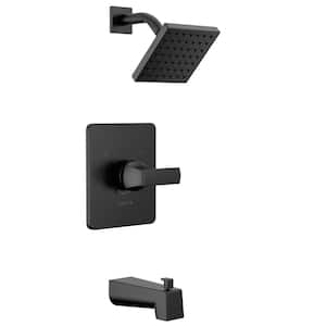 Velum 1-Handle Wall Mount Tub and Shower Trim Kit in Matte Black (Valve Not Included)