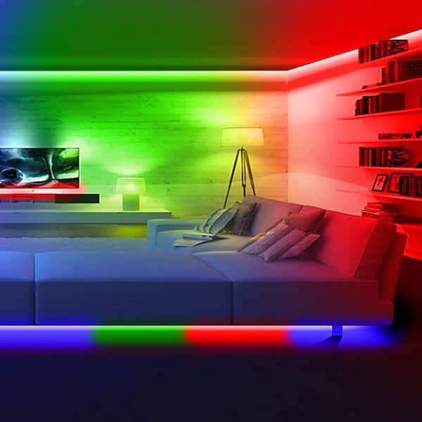 Monster LED 100ft Multicolor Light Strip, Indoor Locations, Bedrooms,  Remote Control