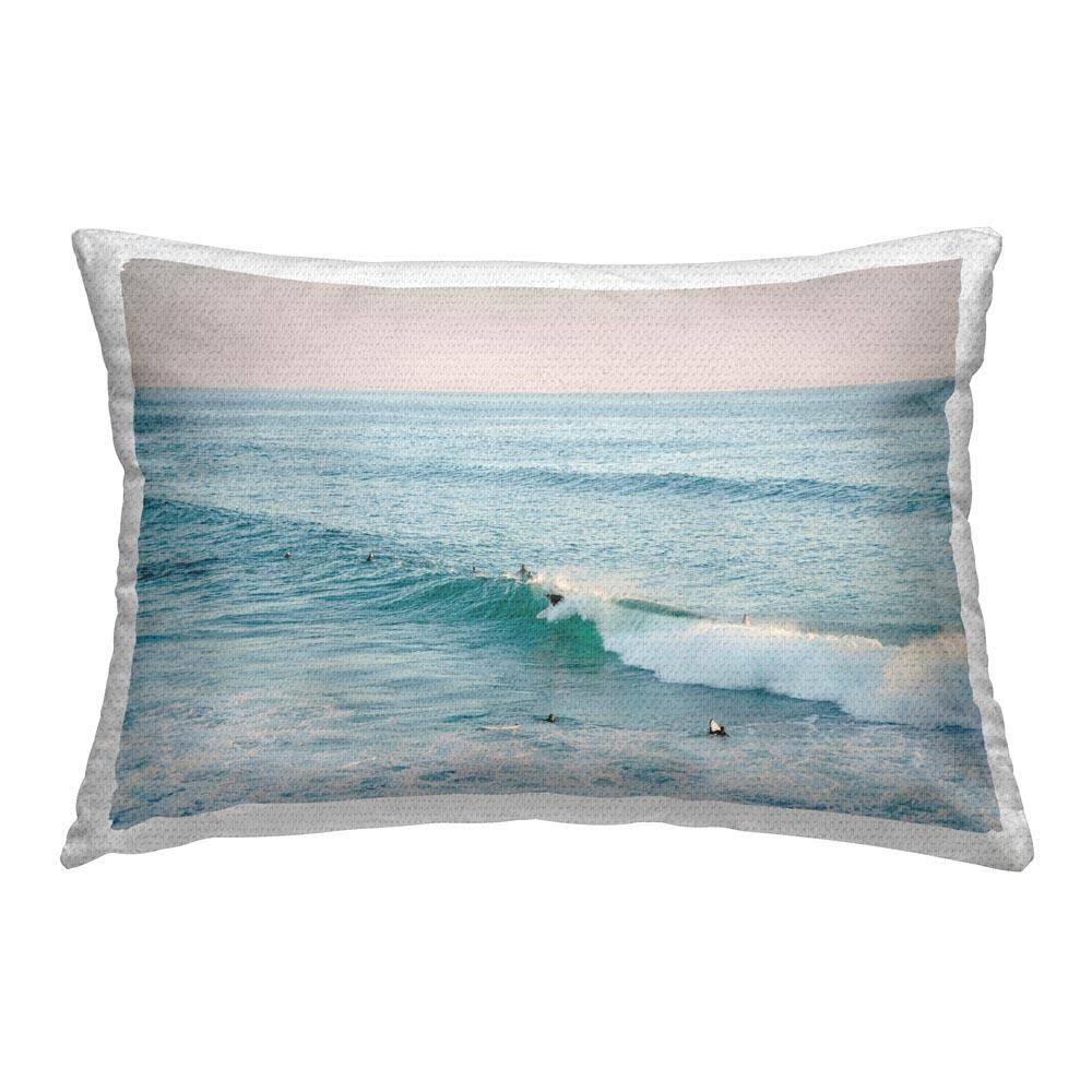 Surfing Wave Crest Outdoor Printed Throw Pillow by Sisi and Seb price history on PriceWatchPro