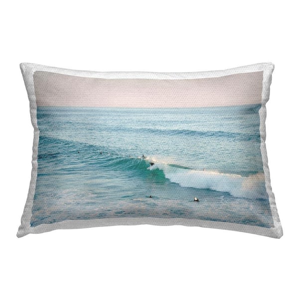 Stupell Industries Surfing Wave Crest Outdoor Printed Throw Pillow by Sisi and Seb