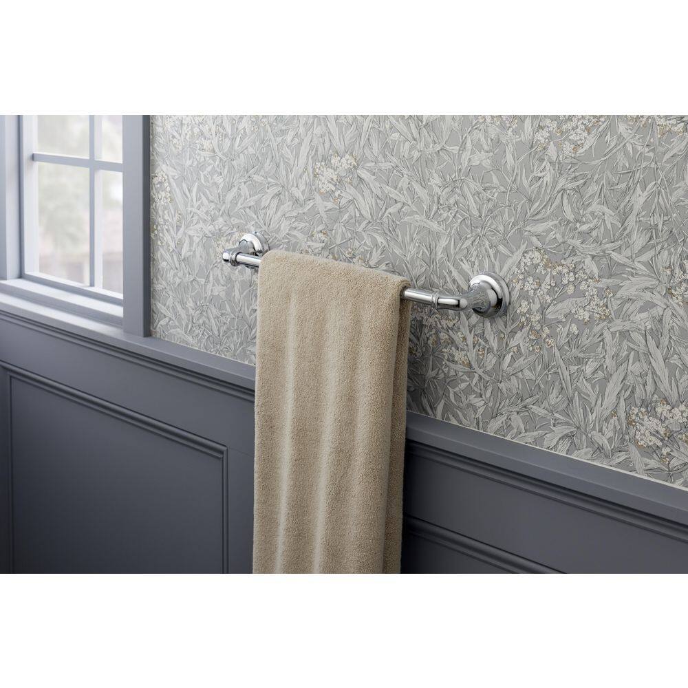 Polished Chrome 18" Wall Mounted Towel Bar