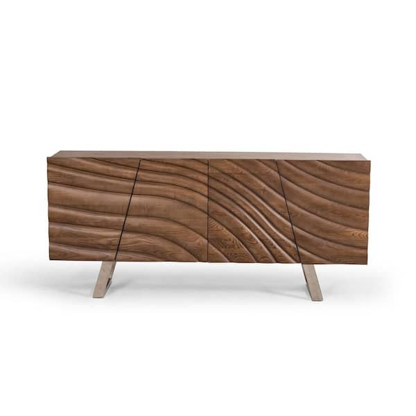 Finley Mid-Century Walnut Veneer 71 in. Buffet