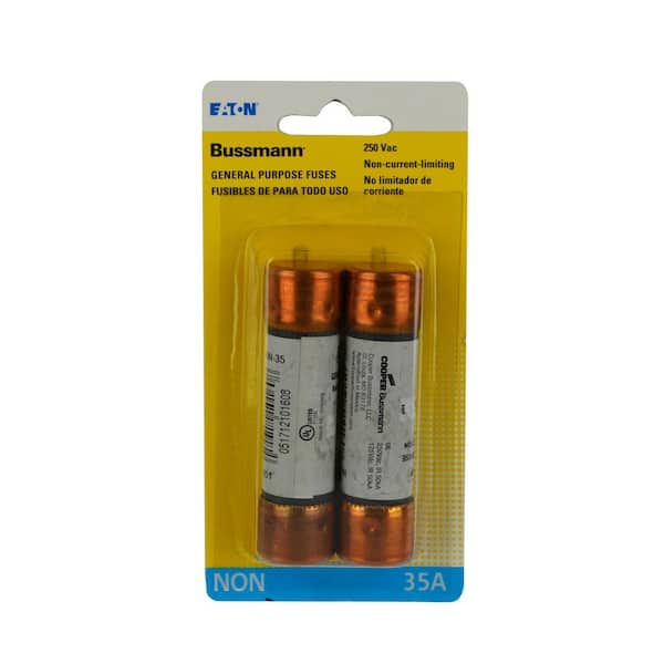 NON 35 Amp Brass Cartridge Fuses (2-Pack)