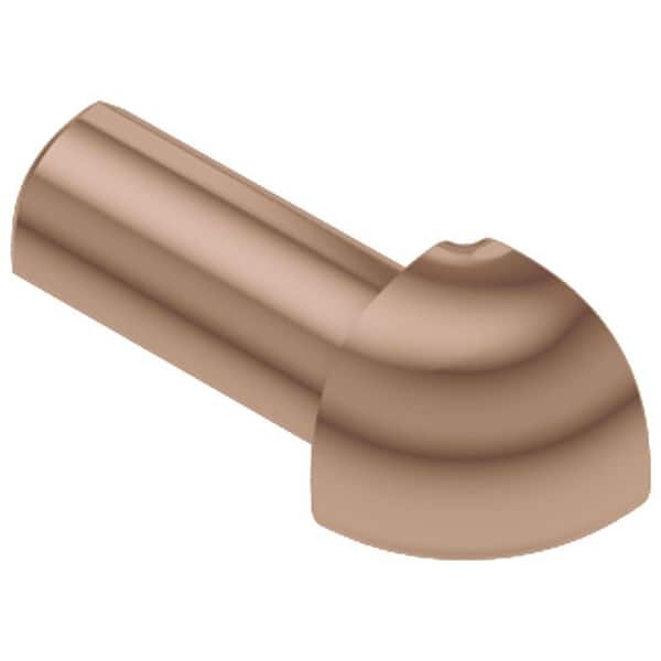 Schluter Rondec Polished Copper Anodized Aluminum 1/4 in. x 1 in. Metal 90° Outside Corner