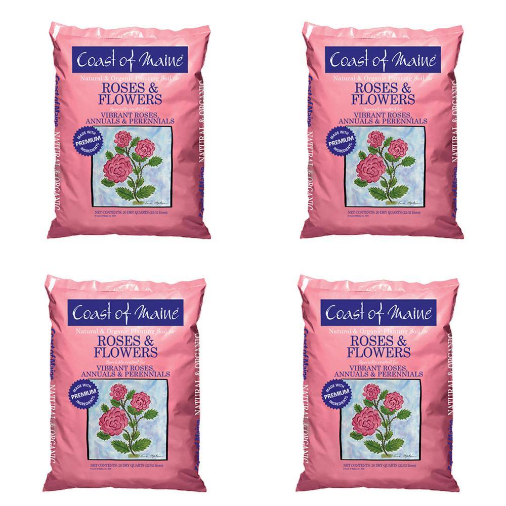 Coast of Maine 20 qt. Bag Organic Potting Soil Natural Rose and Flower