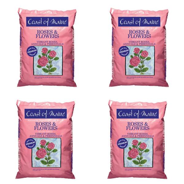 Coast of Maine 20 qt. Bag Organic Potting Soil Natural Rose and Flower (4Pack) 4 x 1cbALS20QT