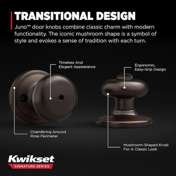 Juno Venetian Bronze Privacy Bed/Bath Door Knob Juno Venetian Bronze Privacy Bed/Bath Door Knob
