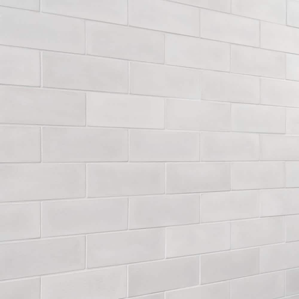 Mist Gray Matte Cement Rectangular Wall Tile 2" x 8"