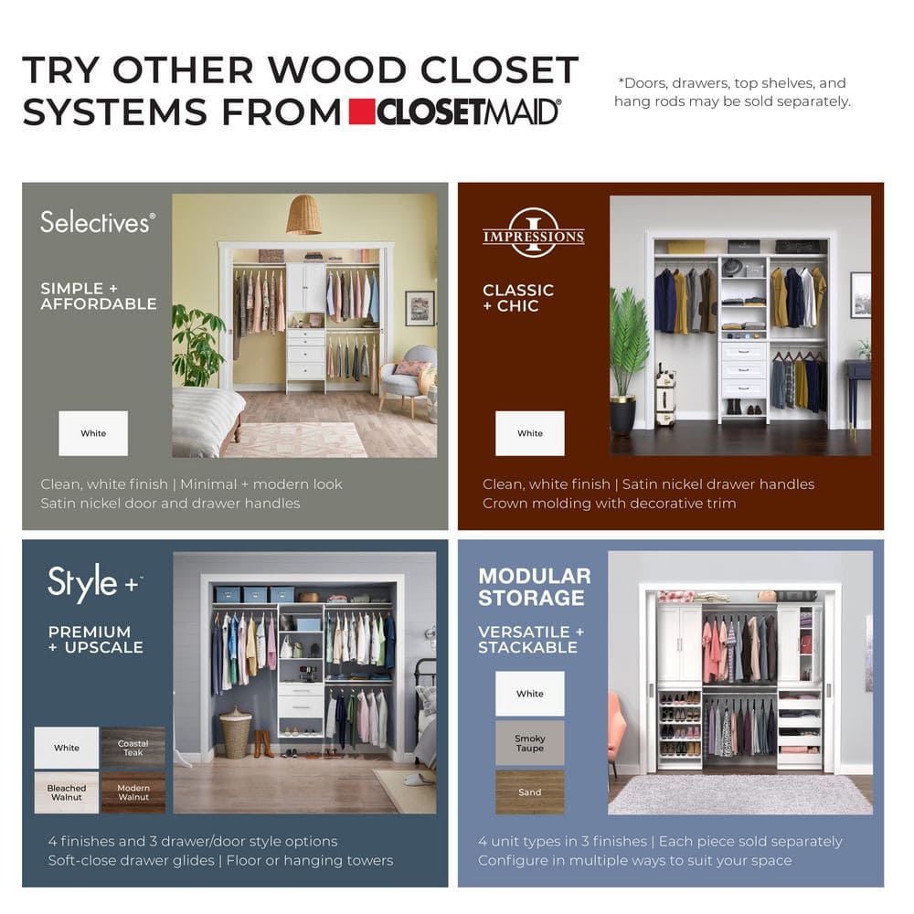 White Adjustable 7-Shelf Modular Closet Storage System
