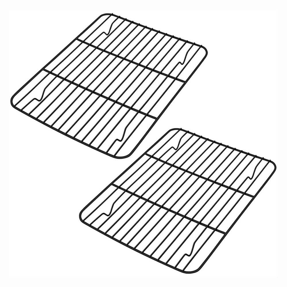 Nonstick Stainless Steel Black Wire Cooling Rack Set Bakeable Oven Safe for Roasting Grilling Meat 2-Pack price history on PriceWatchPro