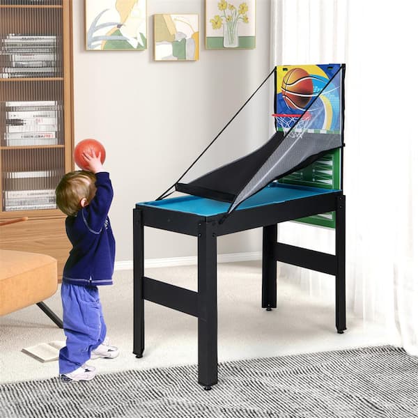 14 in 1-Combo Game Table Set with Foosball Air Hockey Ping Pong Chess Shuffleboard