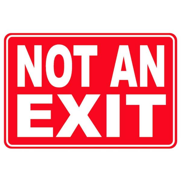 Unbranded 8 in. x 12 in. Plastic Not an Exit Sign