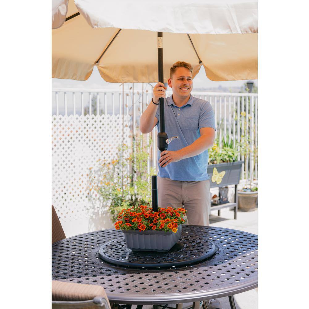 Savannah Brown Square HDPE Outdoor Planter with Drainage Holes
