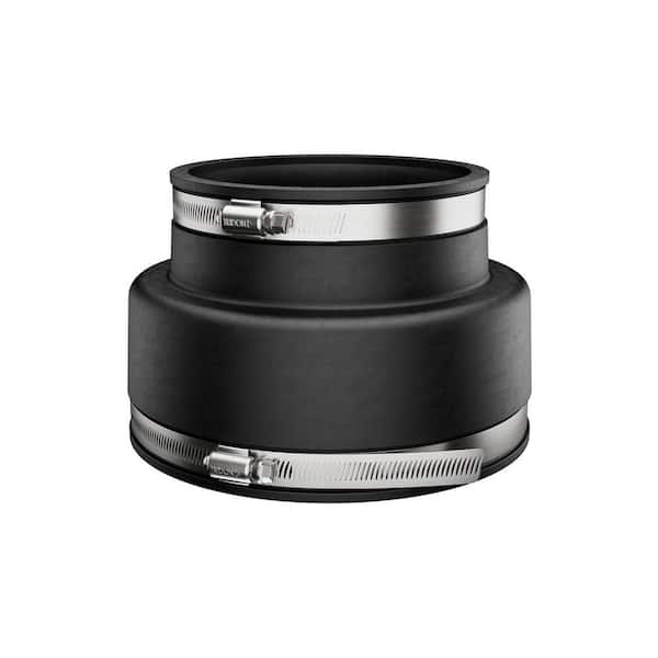 Fernco 6 in. Clay x 4 in. DWV Flexible PVC Coupling