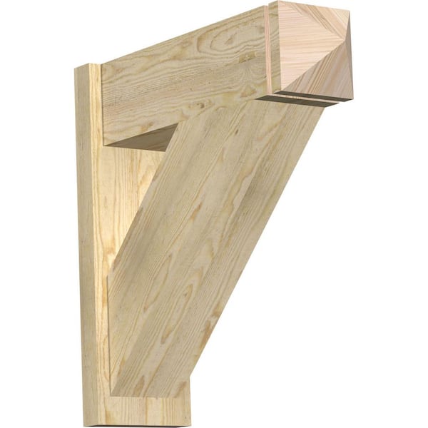 Ekena Millwork 8 in. x 26 in. x 26 in. Traditional Arts and Crafts Rough Sawn Douglas Fir Outlooker