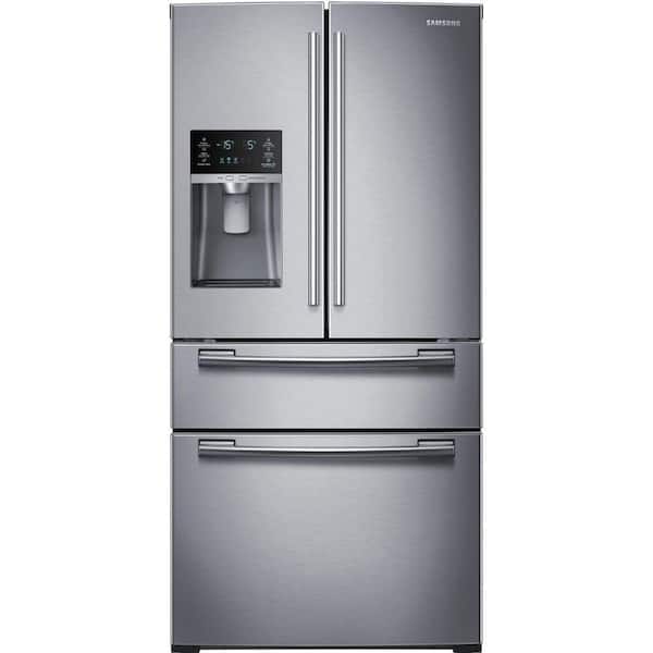 Samsung 33 in. W 24.73 cu. ft. 4-Door French Door Refrigerator in Stainless Steel