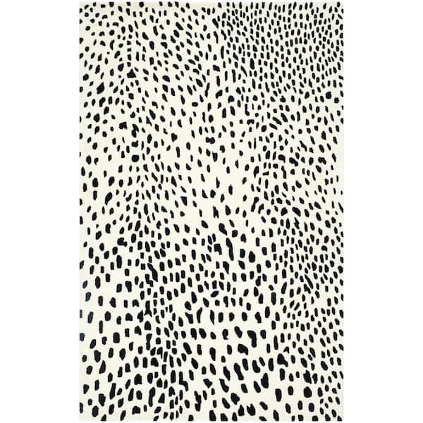 Athena ATH-5171 12 ft. x 15 ft. Black and White Handmade, Area Rug