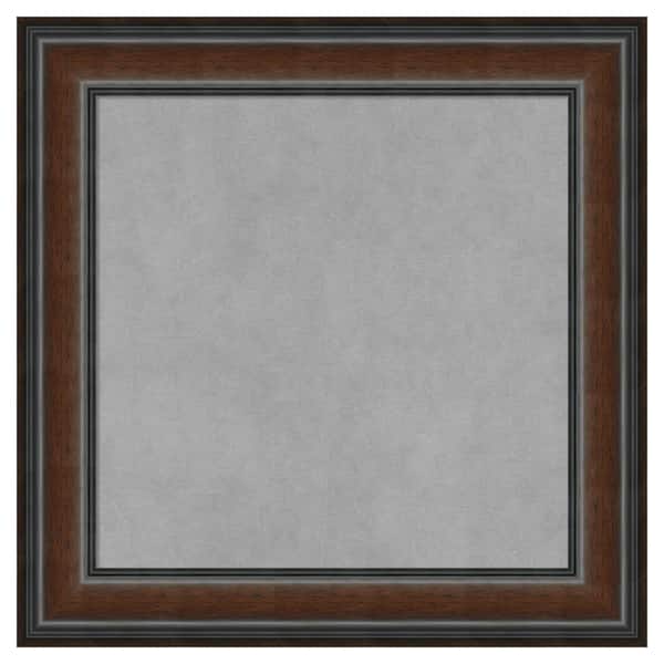 Amanti Art Cyprus Walnut 21 in. x 21 in. Framed Magnetic Board
