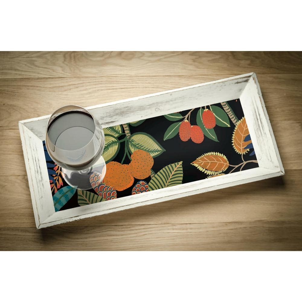 Black and Green Tropical Jungle Peel and Stick Wallpaper Roll