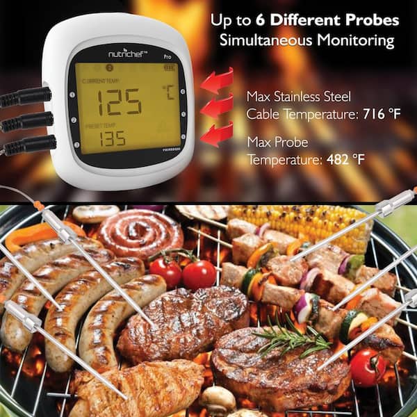 Bluetooth BBQ Meat Thermometer Grill Barbecue Temperature Gauge