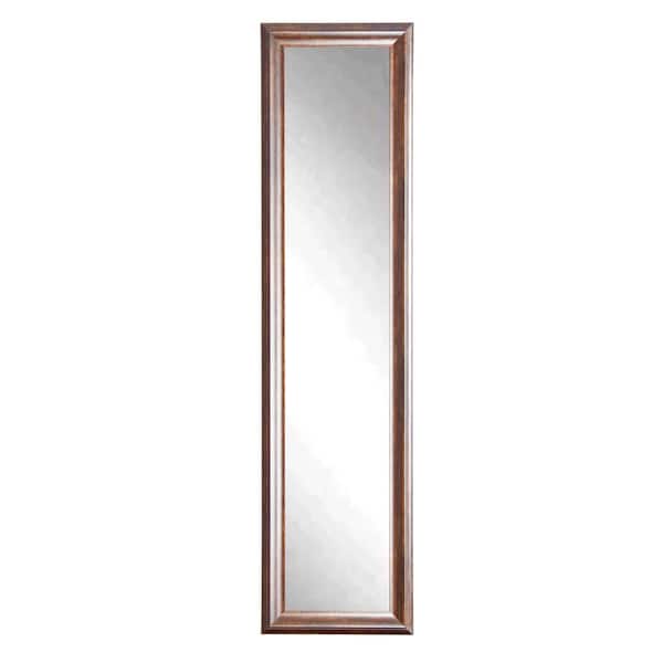 BrandtWorks Oversized Dark Brown/Copper Grain Mid-Century Modern Farmhouse Mirror (70 in. H X 21 in. W)
