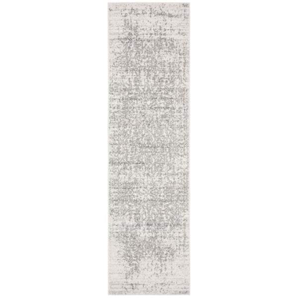 Madison Silver/Ivory 2 ft. x 6 ft. Geometric Runner Rug