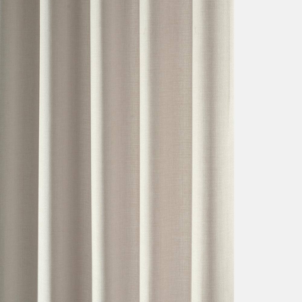 Parchment Cream Faux Linen Room Darkening Curtains 50" x 108"