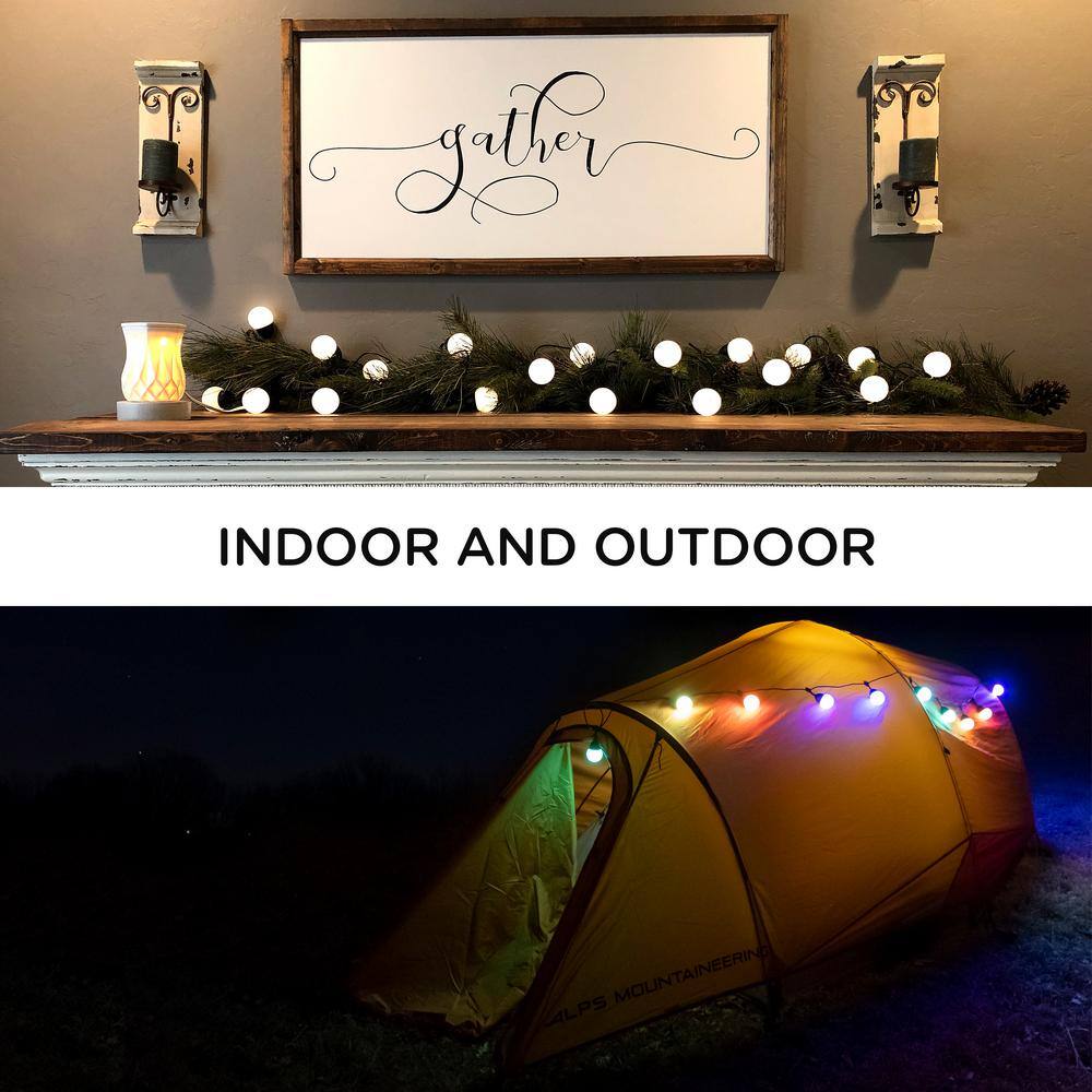 12 ft USB Color-Changing LED Globe String Lights for Outdoor