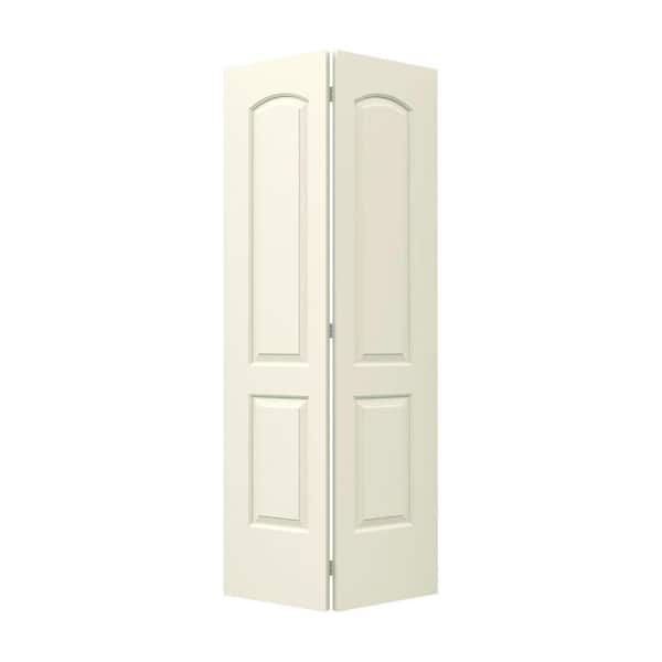 JELD-WEN 36 in. x 80 in. Continental Vanilla Painted Smooth Molded Composite Closet Bi-fold Door