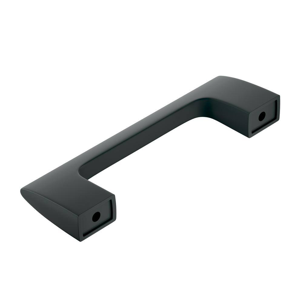 Matte Black Modern Cabinet Drawer Pull with Mounting Hardware