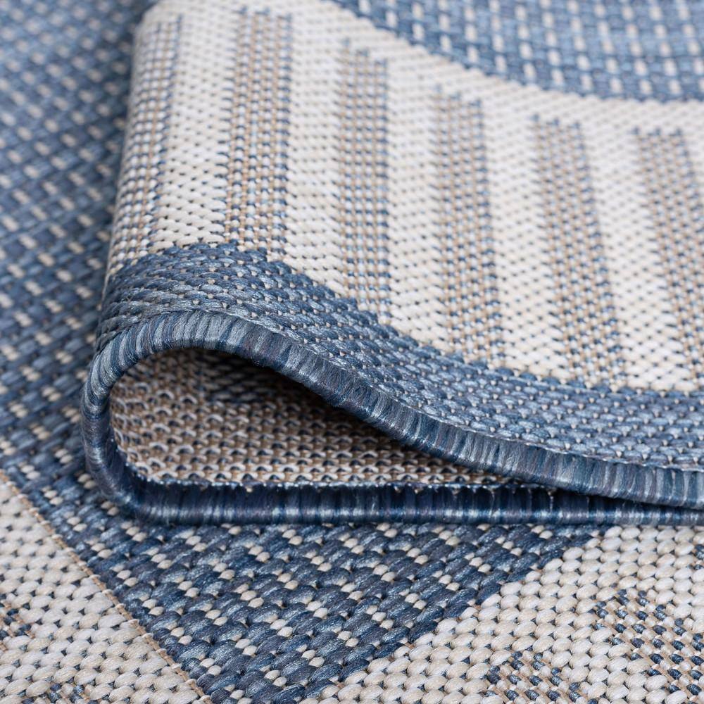 Eco Elgin 5'3" x 7'3" Machine-Woven Blue Transitional Area Rug