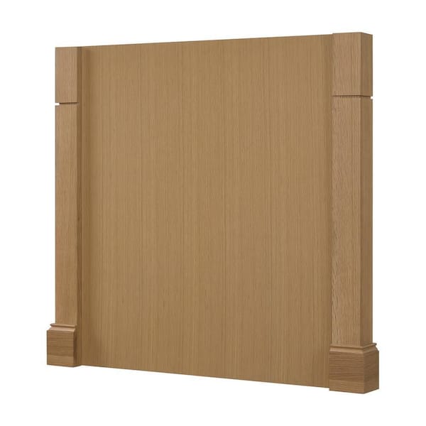 Hampton Bay Avondale 38 in. W x 34.5 in. H Kitchen Island Decorative End Panel in White Oak