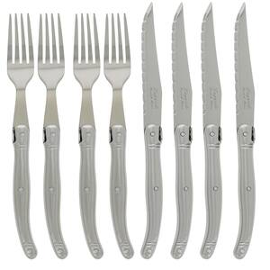 Laguiole Stainless Steel Steak Knife and Fork Set 8-Piece